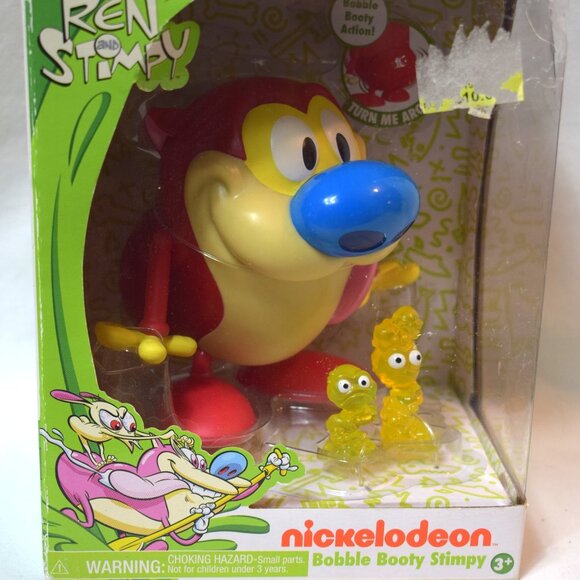 Vintage NIB 2017 Just Play  Ren & Stimpy Bobble Booty Stimpy Damaged Box Read - Picture 1 of 5